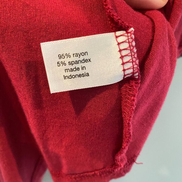 Lane Bryant Raglan Tee 3X Curved Hem TShirt Top Super Soft Knit Maroon 22 24 NEW - Picture 8 of 9